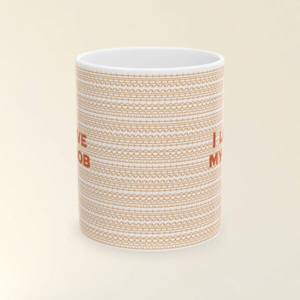 Funny gift for coworkers - Fuck This Shit Funny Mug 11oz with Hidden Funny Message | I Love my job (orange mug)