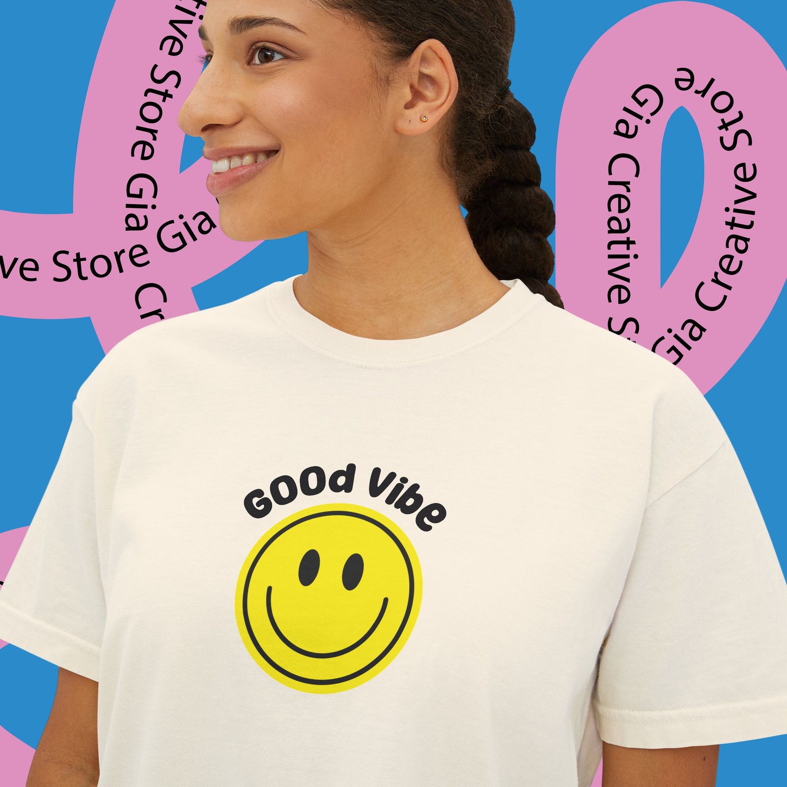Comfort colors Good Vibes Women's Boxy Tee