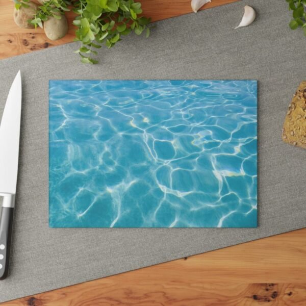 Glass Cutting Board, Ocean Aesthetic, sea lover, summer, water,Artistic Gift for Housewarming,Kitchen Decor,Cooking gift for her,unique gift