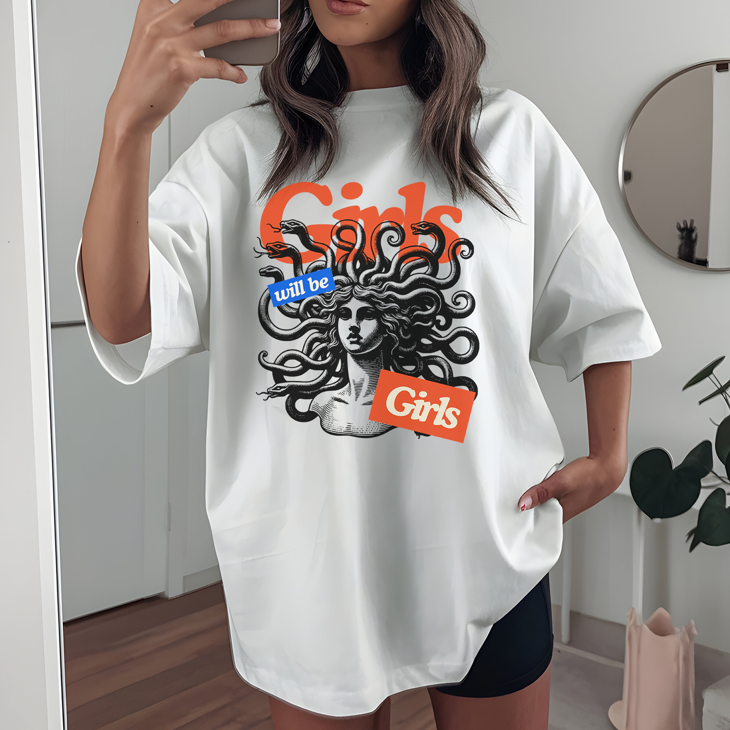 Comfort colors Witchy T-Shirt,Girls Will Be Girls,Halloween feminist , Spooky witchy bachelorette,halloween oversized tee, gothic girl power