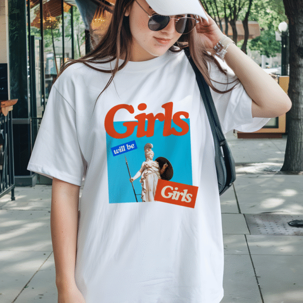 Comfort colors photo T-Shirt,Girls Will Be Girls,Halloween feminist , Spooky greek bachelorette,halloween oversized tee, colorful girl power