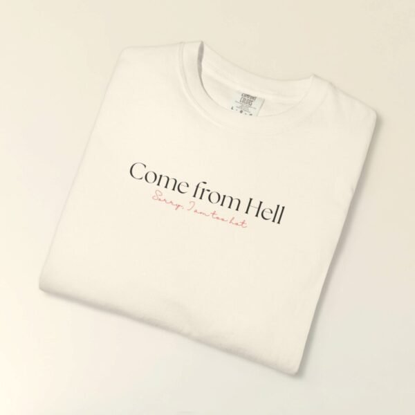 Funny come from hell T Shirt,Too hot tee,Hot summer Tshirts, funny Gift for her,Gift for him, XL, plus size, Funny joke shirts, Humorous tee