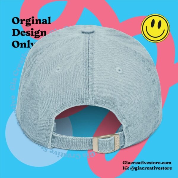 Funny cap - Trying to be nice Embroidered Denim Hat