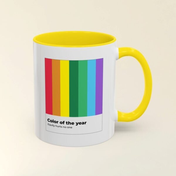 Rainbow Pride Coffee Mug, Equality Hurts No One, LGBT Aesthetic Gift, Color of the Year 11oz Cup, LGBTQ+ Mug, Unique Rainbow Coffee Cup,LGBT