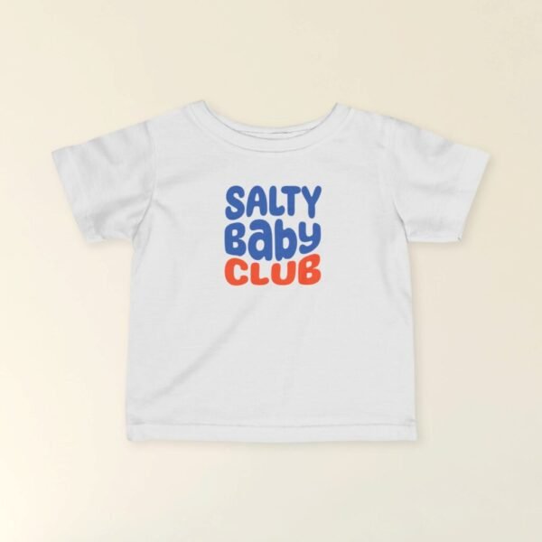 Salty Baby Club Infant Tee, Cute Baby Apparel, Newborn Gift, Playdate Outfit, Toddler Clothing, Baby Shower Gift