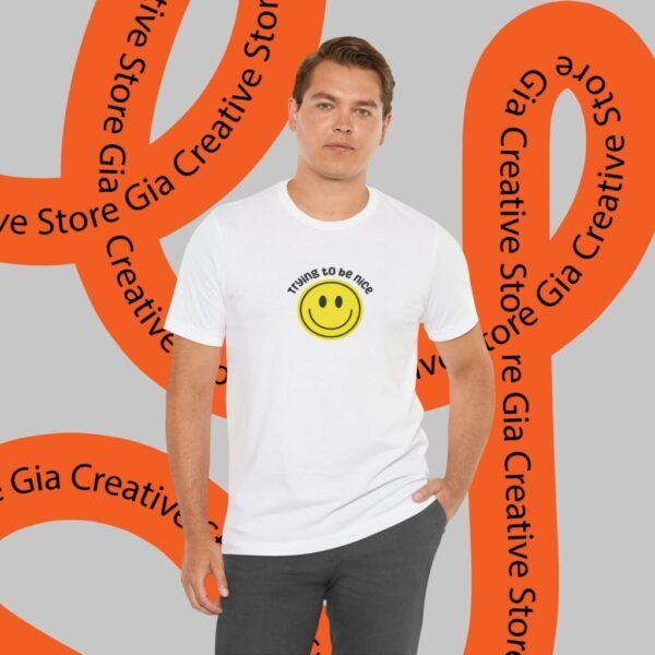 Trying to be nice- Bella+Canvas Smiley Face Graphic Tee