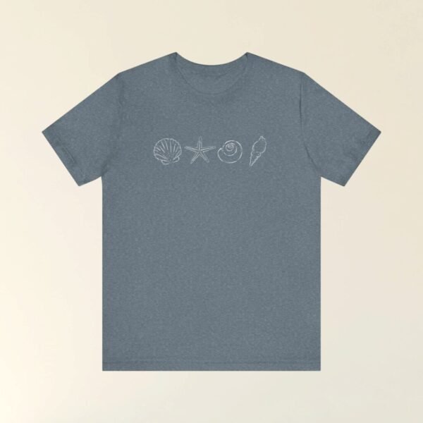 Coastal Vibes Graphic Tee | Unisex T-Shirt for Beach Lovers, Casual Summer Outfit, Seashell Print, Vintage 90s Y2K Ocean Shirt, Beachwear