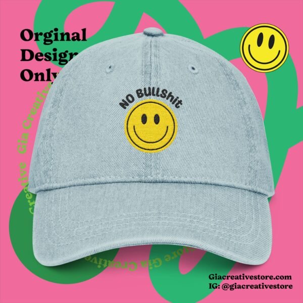 No bullshit funny Embroidered Denim Hat