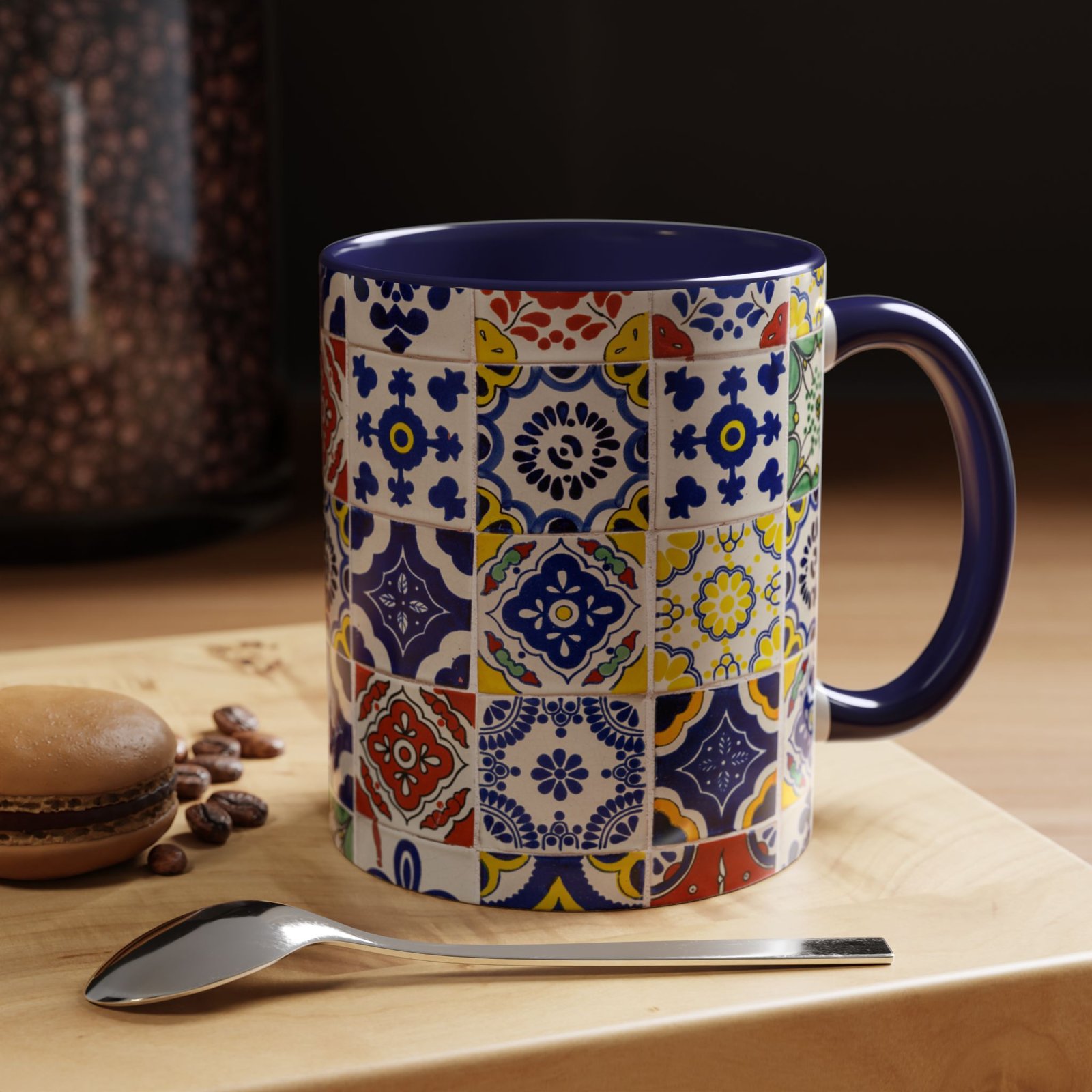 Spanish Tile Mug | Mexican Tile Mug | Rustic Mediterranean Ceramic Coffee Cup | 11 oz