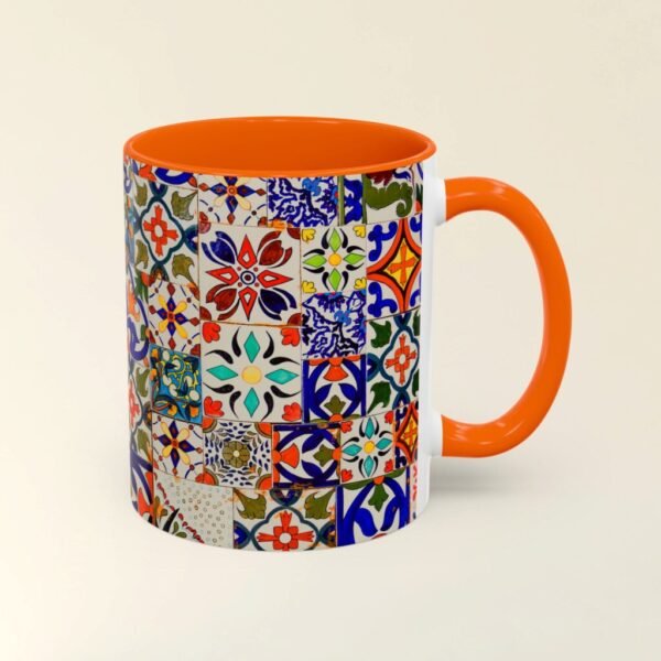 Spanish Tile Mug | Moroccan Tile Mug | Rustic Mediterranean Ceramic Coffee Cup | 11 oz